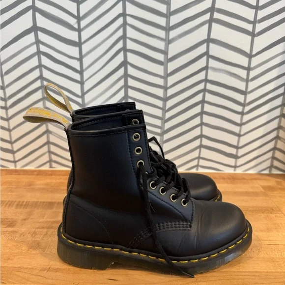 Dr. Martens Black Combat Boots - Picture 2 of 5